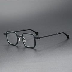 Montes Vintage Alloy Eyeglasses Frame Rectangle Frames Southood Dark Gray Green 