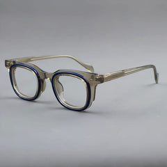 Moor Personalized Designer Acetate Eyeglasses Frame Rectangle Frames Southood Gray Blue 