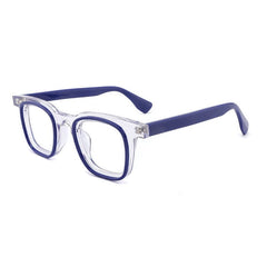 Moore Personalized Designer Acetate Eyeglasses Frame Rectangle Frames Southood Blue 