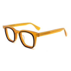 Moore Personalized Designer Acetate Eyeglasses Frame Rectangle Frames Southood New Orange 