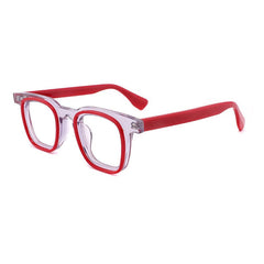 Moore Personalized Designer Acetate Eyeglasses Frame Rectangle Frames Southood Red 