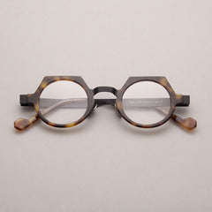 Mor Retro Acetate Glasses Frame Round Frames Southood Leopard 