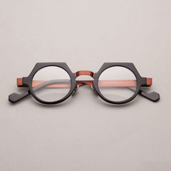 Mor Retro Acetate Glasses Frame Round Frames Southood Red 