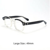 Mort Retro Round Optical Glasses Frame Round Frames Southood Black-Clear49mm 