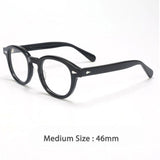 Mort Retro Round Optical Glasses Frame Round Frames Southood Black46mm 