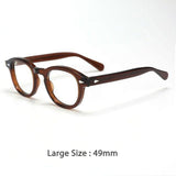 Mort Retro Round Optical Glasses Frame Round Frames Southood Brown49mm 