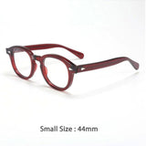 Mort Retro Round Optical Glasses Frame Round Frames Southood WineRed44mm 