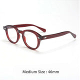 Mort Retro Round Optical Glasses Frame Round Frames Southood WineRed46mm 