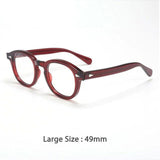 Mort Retro Round Optical Glasses Frame Round Frames Southood WineRed49mm 