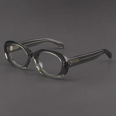 Mull Vintage Acetate Glasses Frame Oval Frames Southood Gray Green 