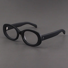 Mull Vintage Acetate Glasses Frame Oval Frames Southood Matte Black 