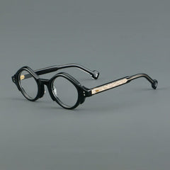Munar Vintage Acetate Glasses Frame Geometric Frames Southood Black 