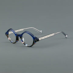 Munar Vintage Acetate Glasses Frame Geometric Frames Southood Dark Blue 