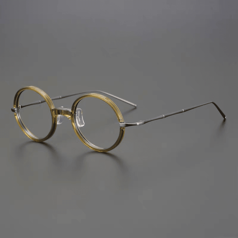 Namiyo Vintage Titanium Round Eyeglasses Frame Round Frames Southood Green 