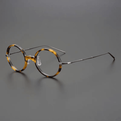 Namiyo Vintage Titanium Round Eyeglasses Frame Round Frames Southood Tortoiseshell 
