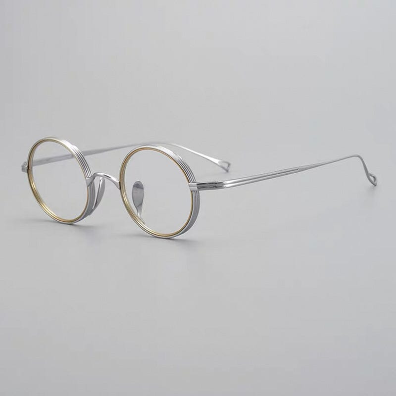 Naoko Ultralight Titanium Round Glasses Frame Round Frames Southood Silver Gold 