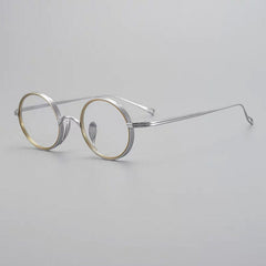 Naoko Ultralight Titanium Round Glasses Frame Round Frames Southood Silver Gold 