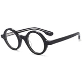 Nat Round Retro Acetate Optical Glasses Frame Round Frames Southood black 