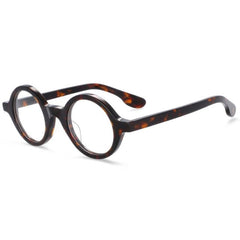 Nat Round Retro Acetate Optical Glasses Frame Round Frames Southood leopard 