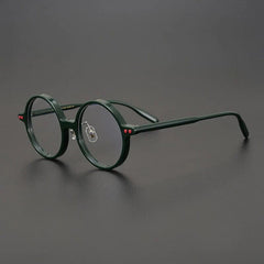 Nedaa Hand Craft Retro Tortoise Round Glasses Frame Round Frames Southood Green 
