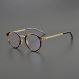 Neo Round Ultra Light Titanium Glasses Frame Round Frames Southood Tortoiseshell Gold 