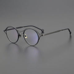 Newman Vintage Titanium Glasses Frame Geometric Frames Southood Gray 