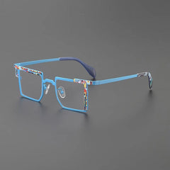 Nigel Retro Titanium Glasses Frame Rectangle Frames Southood Blue 