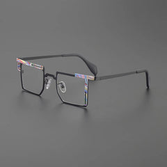 Nigel Retro Titanium Glasses Frame Rectangle Frames Southood Multicolor Black 