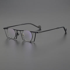 Nikson Designer Titanium Glasses Frame Geometric Frames Southood Black 
