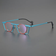 Nikson Designer Titanium Glasses Frame Geometric Frames Southood Blue 