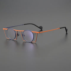 Nikson Designer Titanium Glasses Frame Geometric Frames Southood Orange 