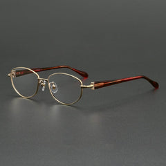 Noah Acetate Alloy Glasses Frame Oval Frames Southood Gold 