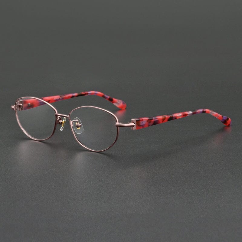 Noah Acetate Alloy Glasses Frame Oval Frames Southood Rose Gold 
