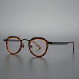 Noel Round Unisex Ultra-Light Titanium Glasses Frame Round Frames Southood Leopard 