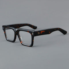Norm Vintage Square Acetate Glasses Frame Rectangle Frames Southood C2 Leopard 