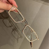 Novia Vitnage Rhinestone Eye wear Rectangle Frames MON 