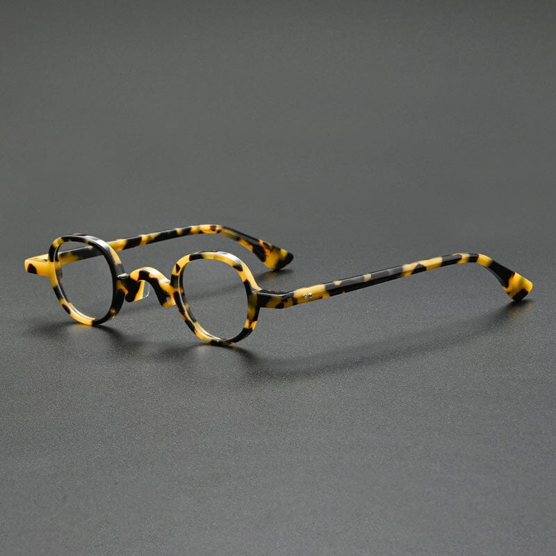 Obed Vintage Small Acetate Frame Round Frames Southood Yellow Leopard 