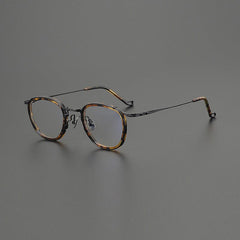 Oda Premium Series Vintage Glasses Frame Round Frames Southood Leopard Black 