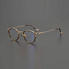 Oda Premium Series Vintage Glasses Frame Round Frames Southood Leopard Gold 