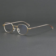 Olmo Retro Titanium Eyeglasses Frame Oval Frames Southood Gold 