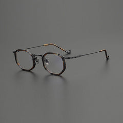 Oma Premium Series Vintage Glasses Frame Round Frames Southood Leopard Black 