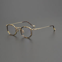 Oma Premium Series Vintage Glasses Frame Round Frames Southood Leopard Gold 