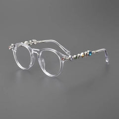 Opal Vintage Rhinesotne Cat Eye Glasses Frame Browline Frames Southood Clear 