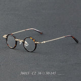 Orita Small Punk Round Glasses Frame Round Frames Southood C2LeopardGold 