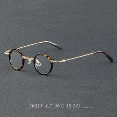 Orita Small Punk Round Glasses Frame Round Frames Southood C2LeopardGold 