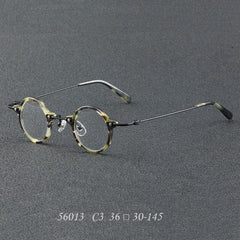 Orita Small Punk Round Glasses Frame Round Frames Southood C3Green 