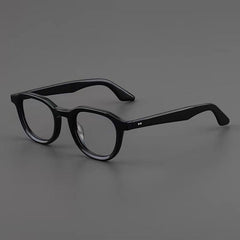 Oswald Vintage Designer Acetate Glasses Frame Oval Frames Southood Black 