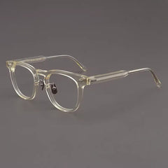 Oswald Vintage Designer Acetate Glasses Frame Oval Frames Southood Clear Yellow 