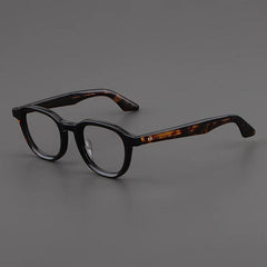 Oswald Vintage Designer Acetate Glasses Frame Oval Frames Southood Leopard 