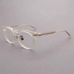 Oswald Vintage Designer Acetate Glasses Frame Oval Frames Southood Matte Yellow 